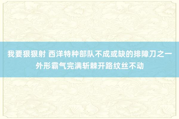 我要狠狠射 西洋特种部队不成或缺的排障刀之一外形霸气完满斩棘开路纹丝不动