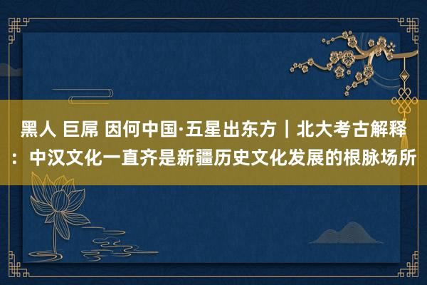 黑人 巨屌 因何中国·五星出东方｜北大考古解释：中汉文化一直齐是新疆历史文化发展的根脉场所
