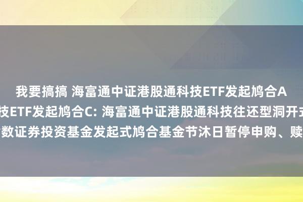 我要搞搞 海富通中证港股通科技ETF发起鸠合A,海富通中证港股通科技ETF发起鸠合C: 海富通中证港股通科技往还型洞开式指数证券投资基金发起式鸠合基金节沐日暂停申购、赎回、改换、依期定额投资业务公告