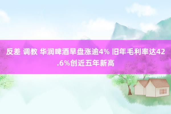 反差 调教 华润啤酒早盘涨逾4% 旧年毛利率达42.6%创近五年新高