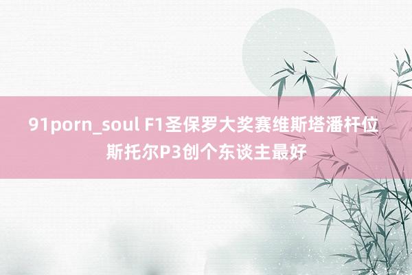 91porn_soul F1圣保罗大奖赛维斯塔潘杆位 斯托尔P3创个东谈主最好