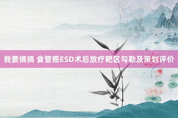 我要搞搞 食管癌ESD术后放疗靶区勾勒及策划评价