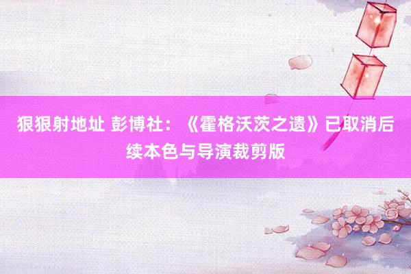 狠狠射地址 彭博社：《霍格沃茨之遗》已取消后续本色与导演裁剪版
