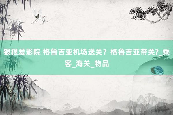 狠狠爱影院 格鲁吉亚机场送关？格鲁吉亚带关?_乘客_海关_物品