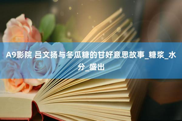 A9影院 吕文扬与冬瓜糖的甘好意思故事_糖浆_水分_盛出