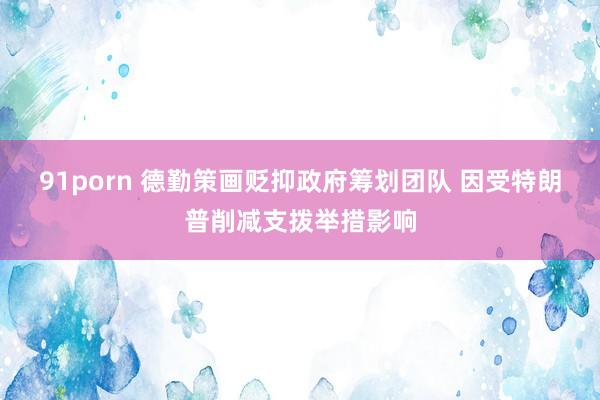 91porn 德勤策画贬抑政府筹划团队 因受特朗普削减支拨举措影响
