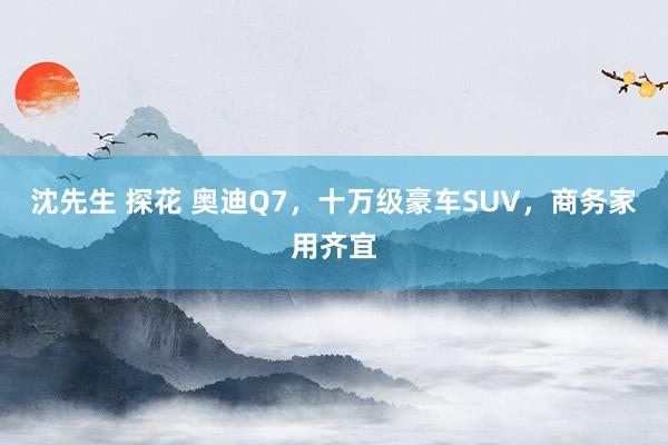 沈先生 探花 奥迪Q7，十万级豪车SUV，商务家用齐宜