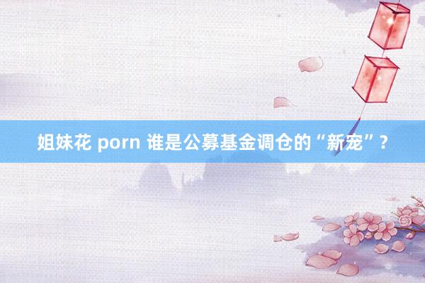 姐妹花 porn 谁是公募基金调仓的“新宠”？