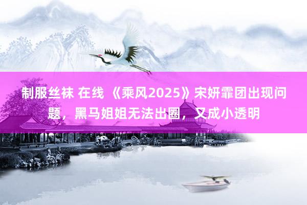 制服丝袜 在线 《乘风2025》宋妍霏团出现问题，黑马姐姐无法出圈，又成小透明