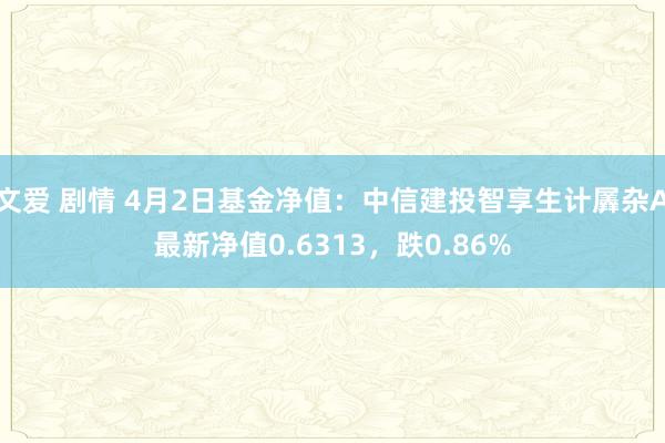 文爱 剧情 4月2日基金净值：中信建投智享生计羼杂A最新净值0.6313，跌0.86%