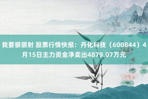 我要狠狠射 股票行情快报：丹化科技（600844）4月15日主力资金净卖出4879.07万元