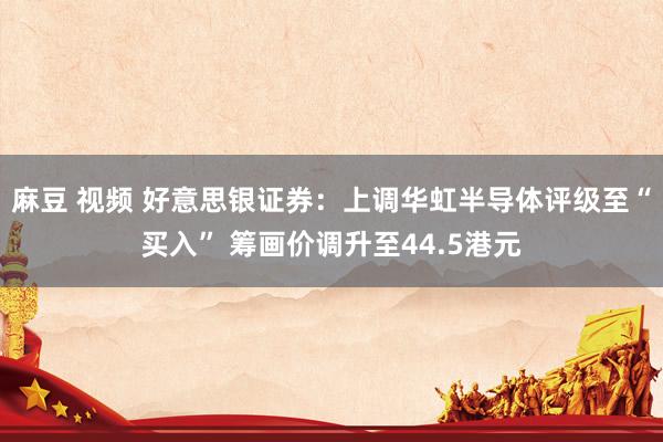 麻豆 视频 好意思银证券：上调华虹半导体评级至“买入” 筹画价调升至44.5港元
