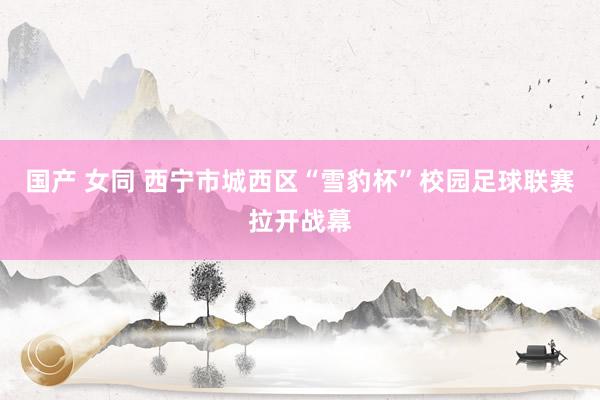 国产 女同 西宁市城西区“雪豹杯”校园足球联赛拉开战幕