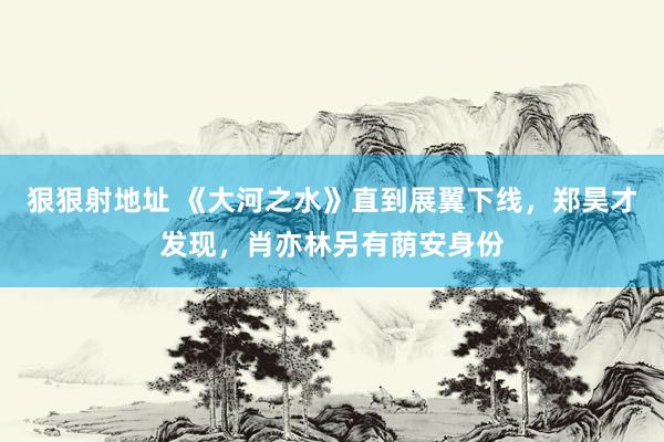 狠狠射地址 《大河之水》直到展翼下线，郑昊才发现，肖亦林另有荫安身份