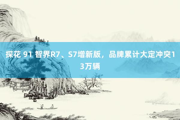 探花 91 智界R7、S7增新版，品牌累计大定冲突13万辆